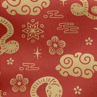 Happy Year Of The Snake Jersey Backed Fleece