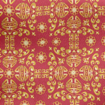 Chinese Traditional Pattern Jersey Backed Fleece