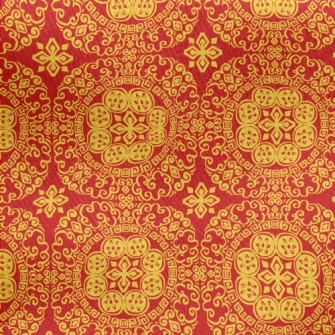 Traditional Chinese Pattern Jersey Backed Fleece