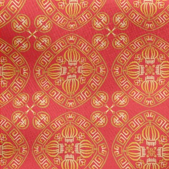 Chinese Lantern Totem Jersey Backed Fleece
