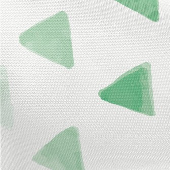 Hand Drawn Green Triangle Pongee