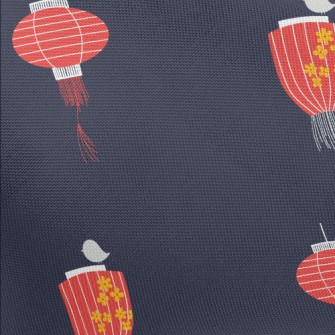 Festive Red Lanterns Pongee