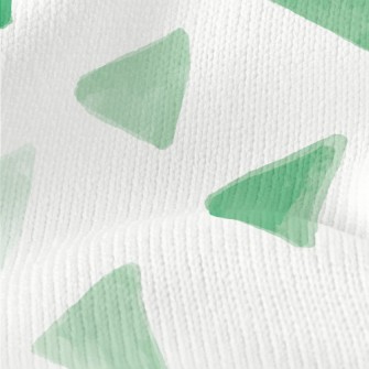 Hand Drawn Green Triangle Stretch Jersey