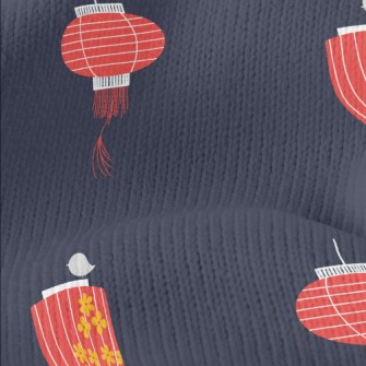 Festive Red Lanterns Stretch Jersey
