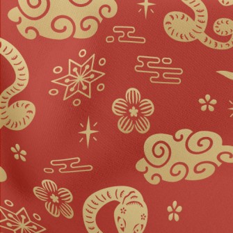 Happy Year Of The Snake Lightweight Cotton Poplin