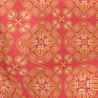 Chinese Lantern Totem Lightweight Cotton Poplin