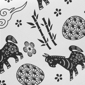 Chinese Year Of The Horse Elem Midweight Cotton Poplin