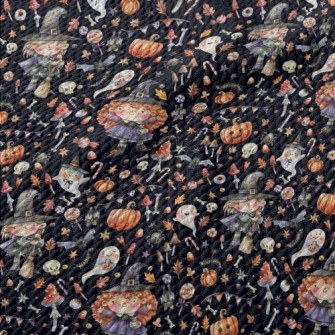 Witch And Potion Materials Birdseye Piqué