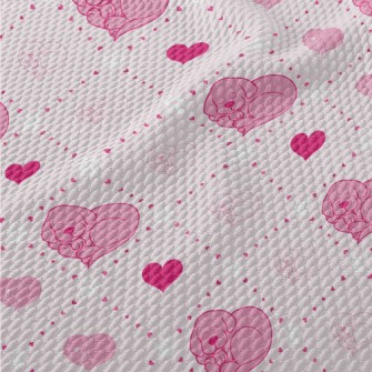 Heart-Shaped Puppy Birdseye Piqué