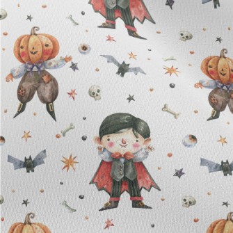 Vampire And Pumpkin Man Chiffon