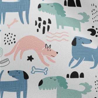 Patterned Puppy Doodle Chiffon