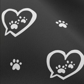 Love Bubble And Dog Paw Chiffon