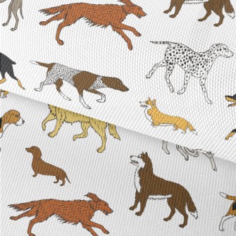 Simple Hand Drawn Pet Dog Waterproof Oxford