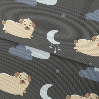 Starry Sky And Pug Waterproof Oxford
