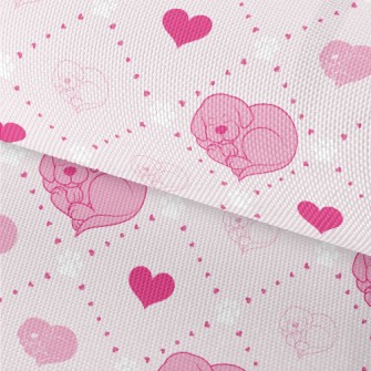 Heart-Shaped Puppy Waterproof Oxford