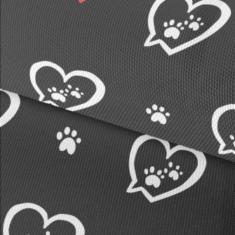 Love Bubble And Dog Paw Waterproof Oxford
