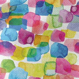 Colorful Watercolor Spots Waterproof Canvas