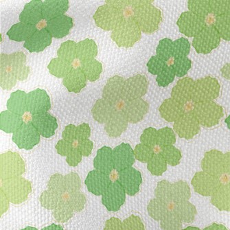 Green Beautiful Flowers Waterproof Canvas
