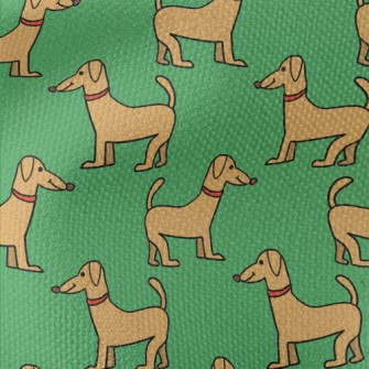 Fun Cartoon Dachshund Waterproof Canvas