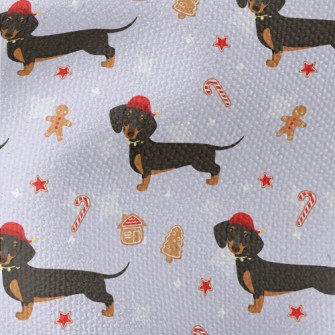Christmas Dachshund Waterproof Canvas