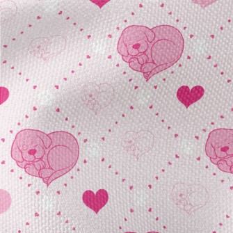 Heart-Shaped Puppy Waterproof Canvas