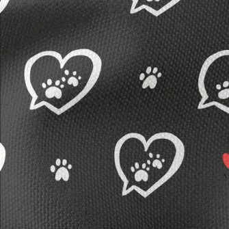 Love Bubble And Dog Paw Waterproof Canvas