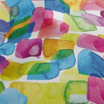 Colorful Watercolor Spots Athletic Mesh Flat Back