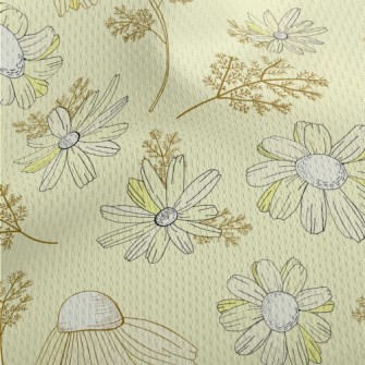 Vintage Yellow Wildflowers Athletic Mesh Flat Back