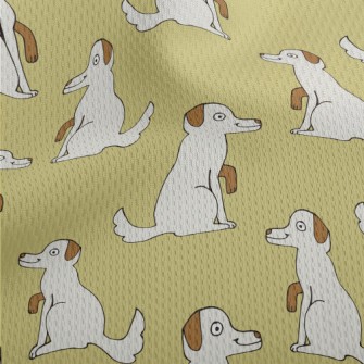 Cartoon Dog Doodle Athletic Mesh Flat Back