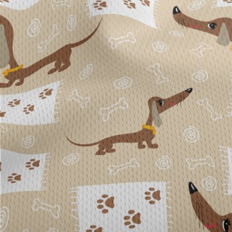 Big Eyed Dachshund Athletic Mesh Flat Back