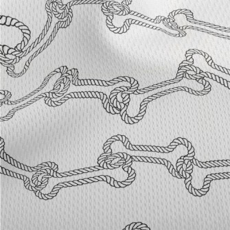 Knotted Dog Bone Athletic Mesh Flat Back