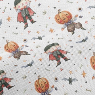 Vampire And Pumpkin Man Performance Linen
