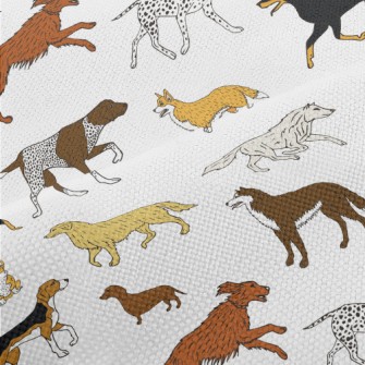 Simple Hand Drawn Pet Dog Performance Linen