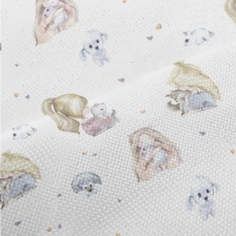 Girl With Cat Performance Linen