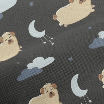 Starry Sky And Pug Performance Linen