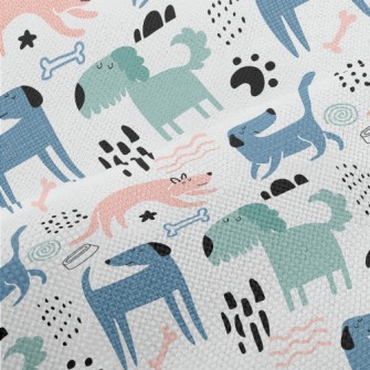 Patterned Puppy Doodle Performance Linen