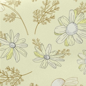 Vintage Yellow Wildflowers Twill