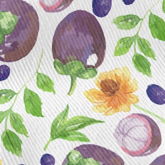 Watercolor Mangosteen And Blue Standard Corduroy