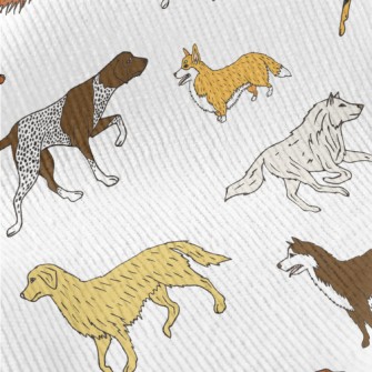Simple Hand Drawn Pet Dog Standard Corduroy