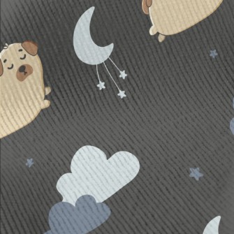 Starry Sky And Pug Standard Corduroy