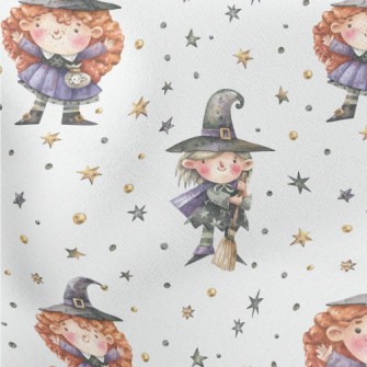 Hand Drawn Cute Witch Stretch Ponte