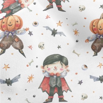Vampire And Pumpkin Man Micro Fleece