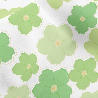 Green Beautiful Flowers Micro Fleece