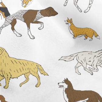 Simple Hand Drawn Pet Dog Micro Fleece