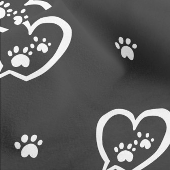 Love Bubble And Dog Paw Micro Fleece