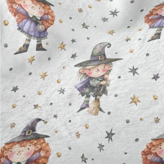 Hand Drawn Cute Witch Minky