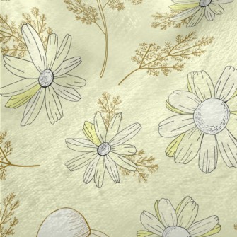 Vintage Yellow Wildflowers Minky