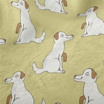 Cartoon Dog Doodle Minky