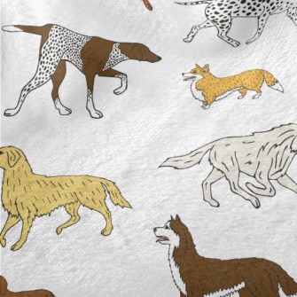 Simple Hand Drawn Pet Dog Minky