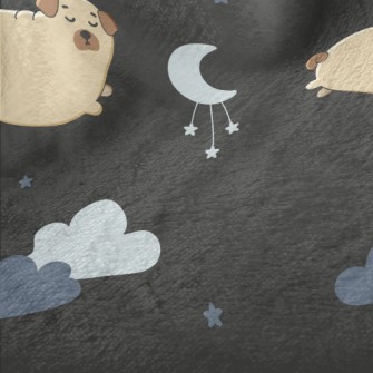 Starry Sky And Pug Minky